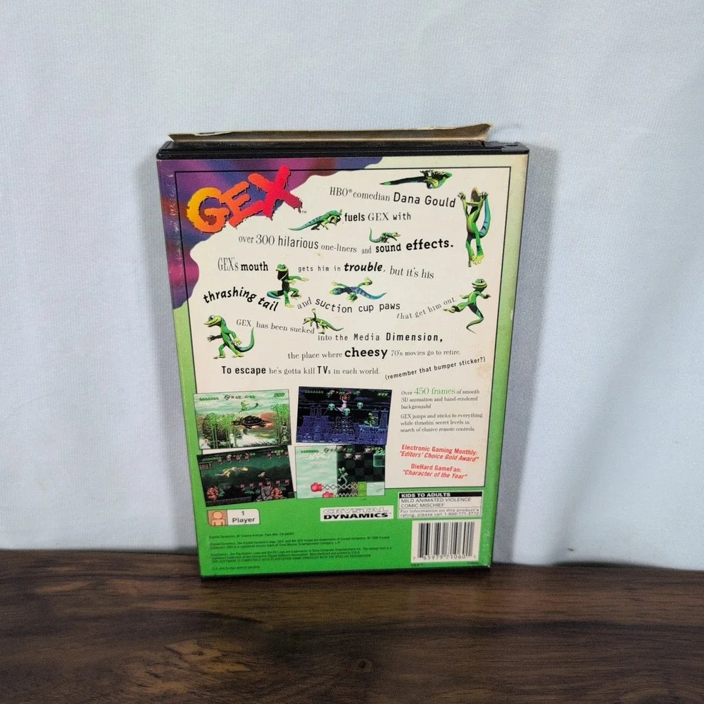 Gex for Sony PlayStation 1 PS1 Long Box NTSC-U/C w/ Manual & Reg Card Included